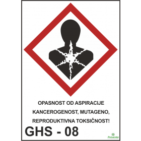 GHS - 08 Opasnost od aspiracije, kancerogenost, mutageno, reproduktivna toksičnost