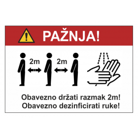 Razmak i dezinfekcija