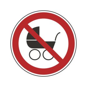 Zabranjeno ulaziti s dječjim kolicima!-piktogram