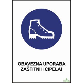 Obavezna uporaba zaštitnih cipela
