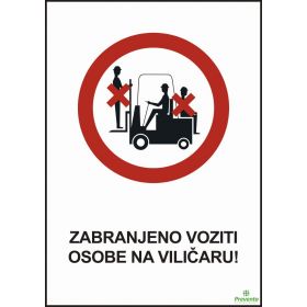 Zabranjeno voziti osobe na viličaru