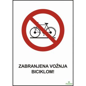 Zabranjena vožnja biciklom