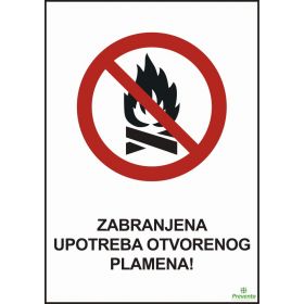 Zabranjena upotreba otvorenog plamena ZA-109