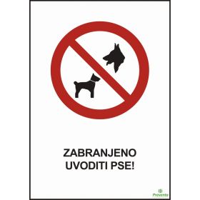Zabranjeno uvoditi pse ZA-120
